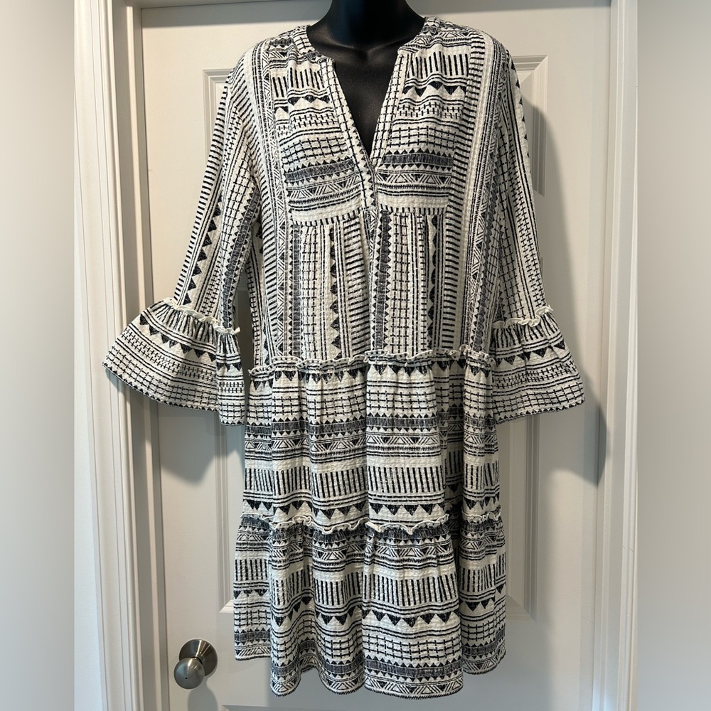 FOIL tiered dress